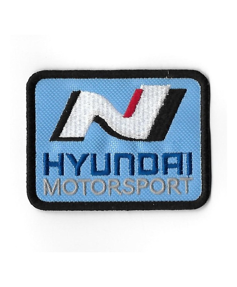 3257 Patch - badge emblema bordado para coser 80mmX61mm HYUNDAI MOTORSPORT