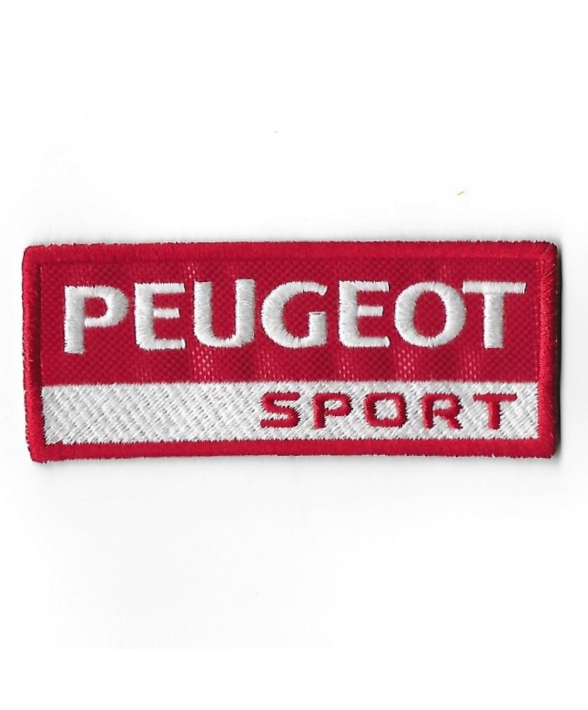 3264 Badge à coudre - Patch écusson brodé PEUGEOT SPORT 100mmX40mm