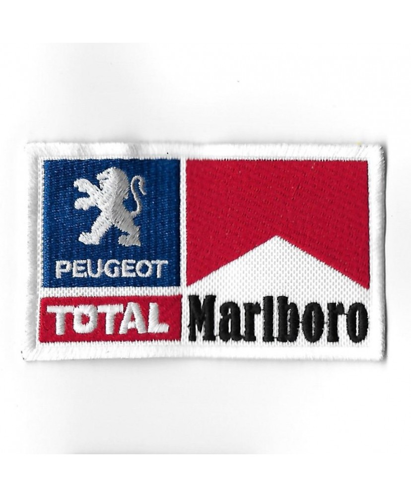 3265 Embroidered Badge - Patch Sew On 100mmX60mm TEAM PEUGEOT TOTAL MARLBORO