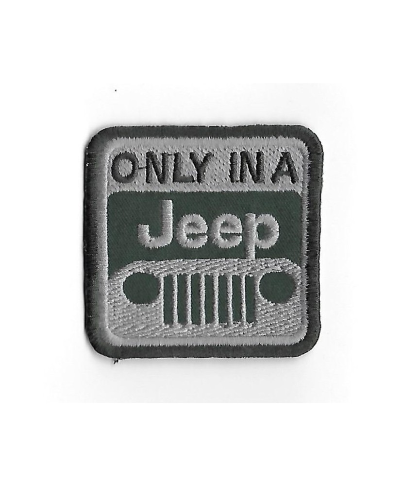 0588 Patch - badge emblema bordado para coser 61mmX61mm  ONLY IN A JEEP