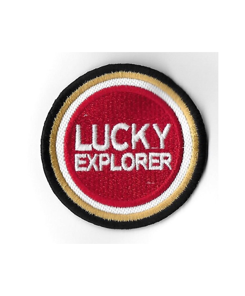 3299 Embroidered Badge - Patch Sew On 70mmX70mm LUCKY EXPLORER