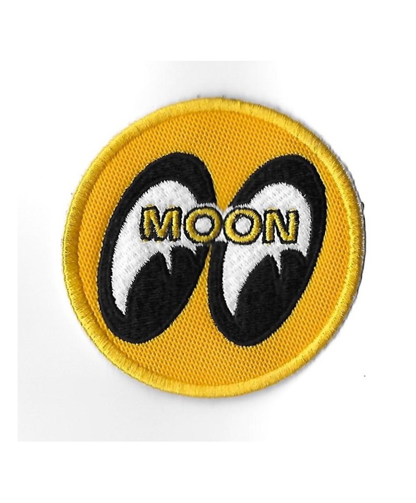 3303 Badge - Parche bordado de coser 75mmx75mm MOON EYES GO WITH MOON!!!!!