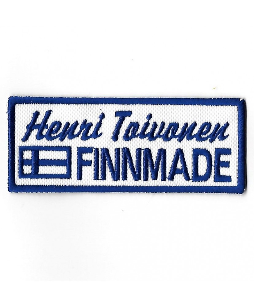 3334 Badge - Parche bordado de coser 100mmX40mm HENRI TOIVONEN FINNMADE