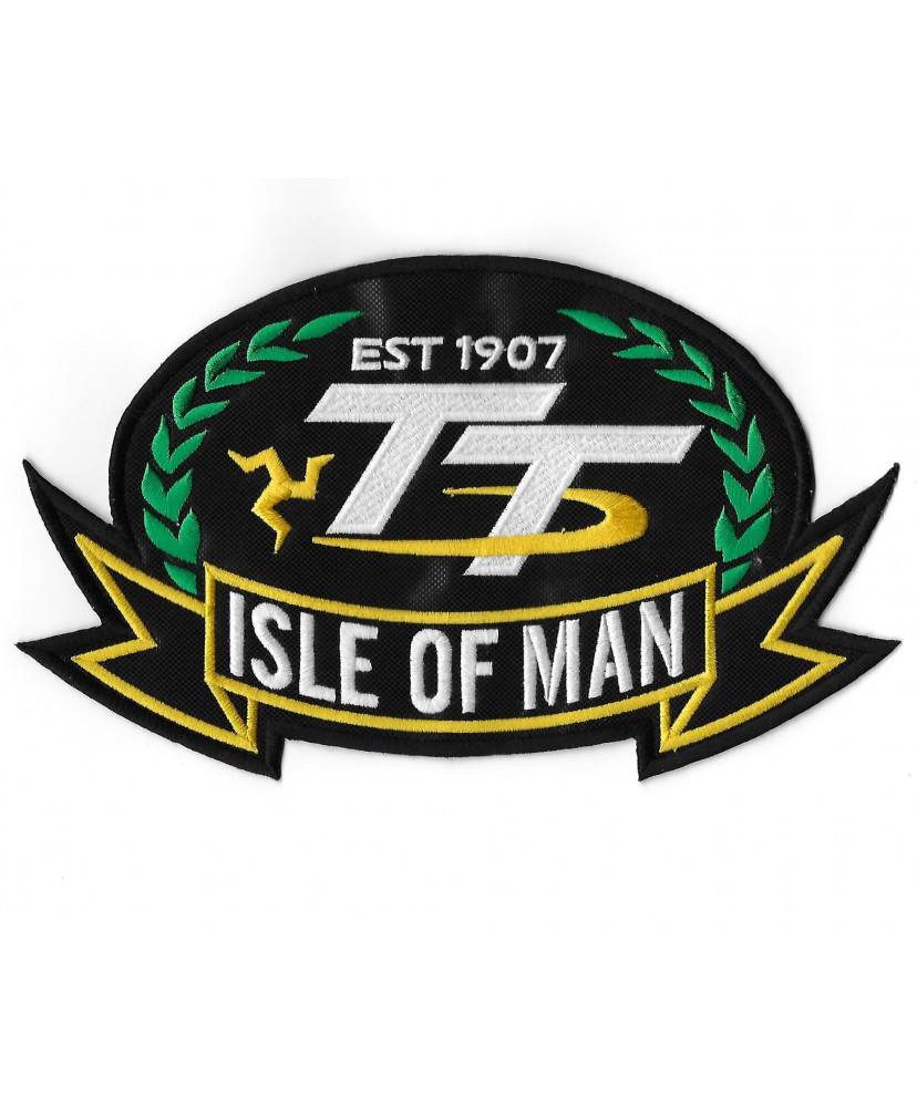 3340 Embroidered Badge - Patch Sew On 244mmX147mm TT ISLE OF MAN TOURIST TROPHY