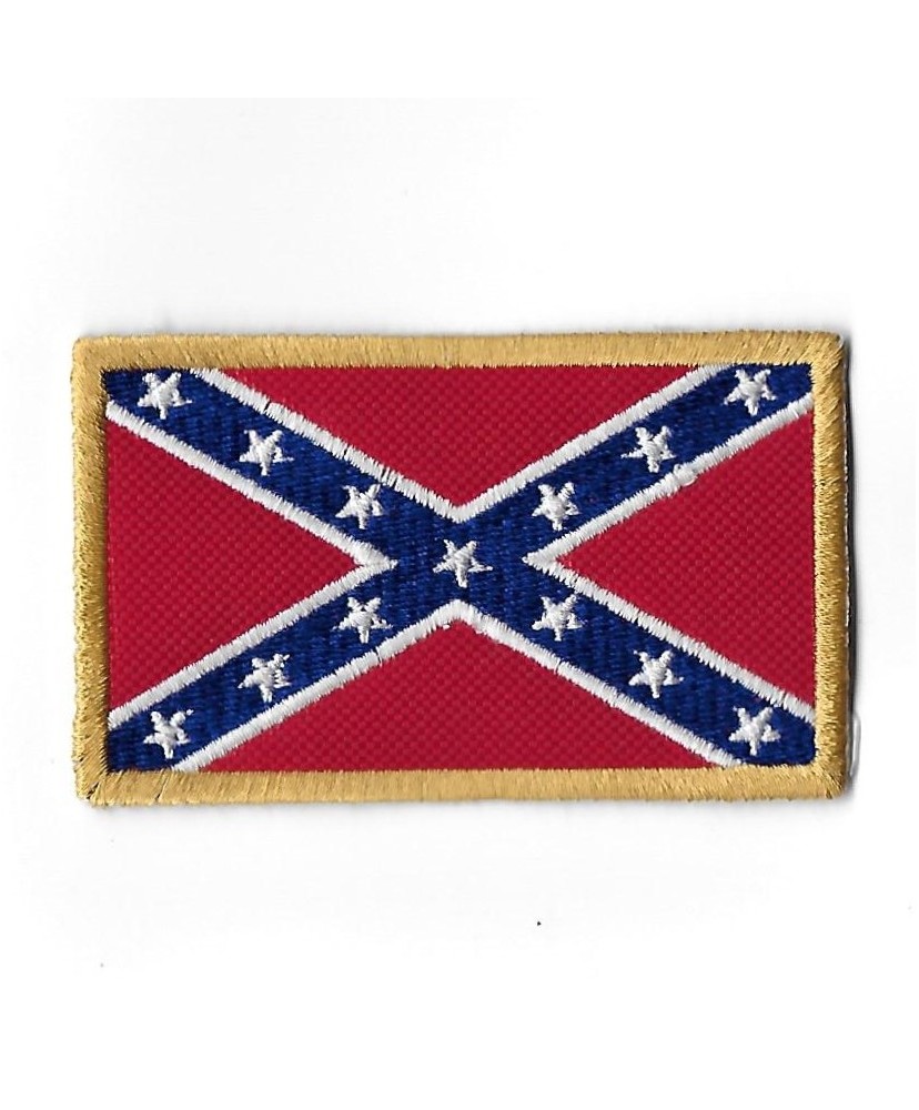 3341 Embroidered Badge - Patch Sew On 87mmX53mm UNITED STATES OF AMERICA CONFEDERATE FLAG USA