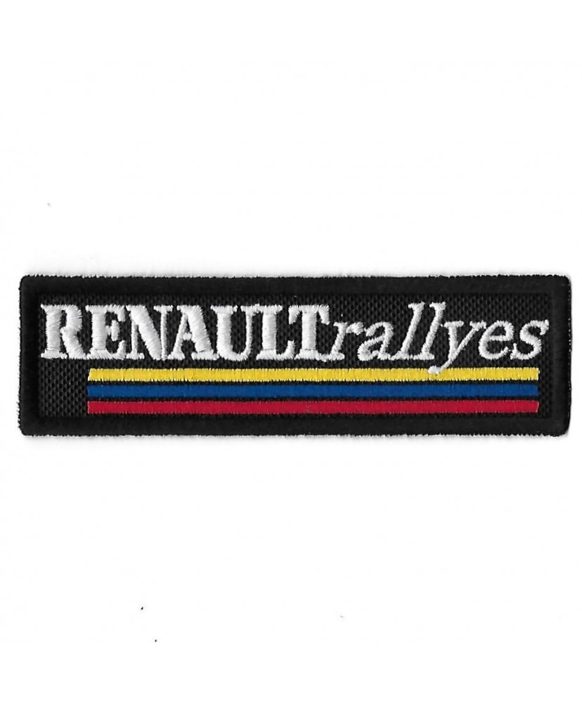 3369 Patch - badge emblema bordado para coser 113mmX33mm RENAULT RALLYES