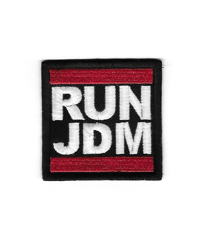 3377 Patch - badge emblema bordado para coser 63mmX63mm RUN JDM japanese domestic market