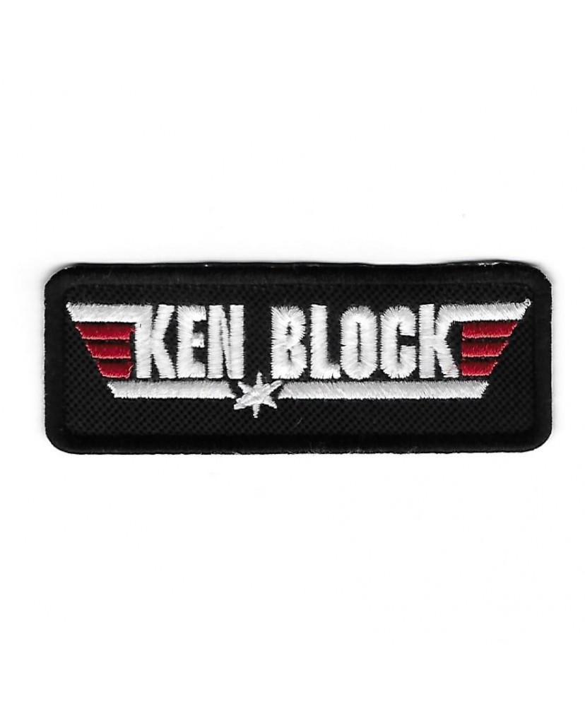 3398 Badge - Parche bordado de coser 97mmX35mm KEN BLOCK