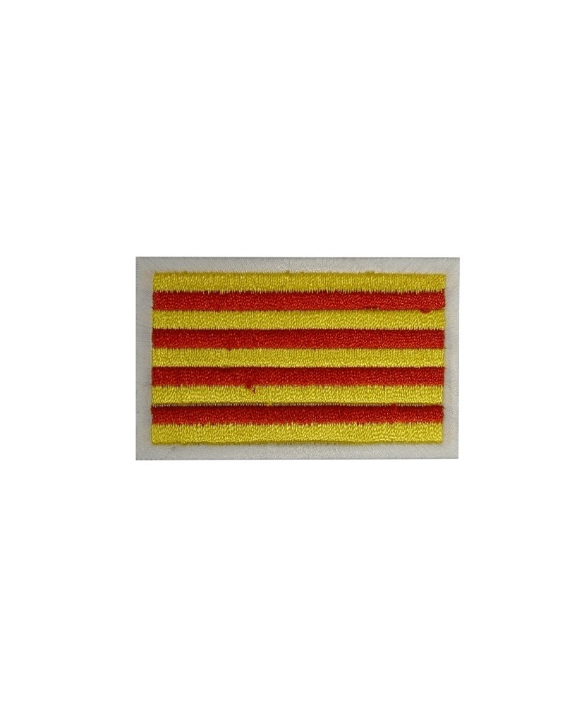 Patch écusson brodé 6x3,7 drapeau CATALOGNE