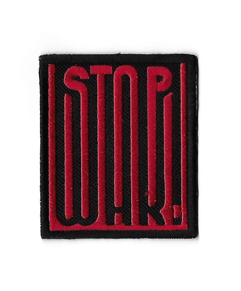 3405 Patch - badge emblema bordado para coser 80mmX67mm STOP WAR