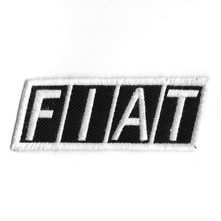 0370 Badge - Parche bordado de coser 88mmX32mm FIAT LOGO 1968