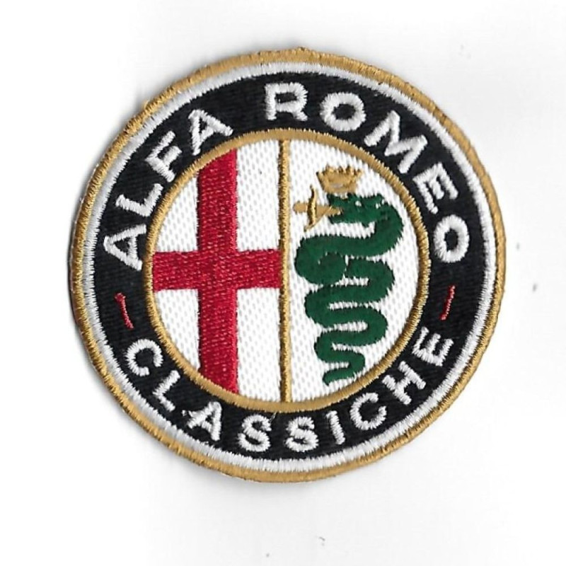 3419 Embroidered Badge - Patch Sew On 70mmX70mm ALFA ROMEO CLASSICHE