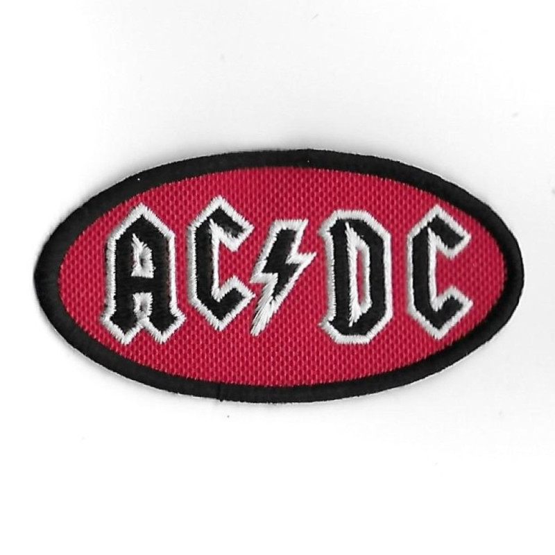 3422 Badge - Parche bordado de coser 86mmX45mm AC DC