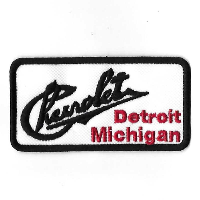 3432 Embroidered Badge - Patch Sew On 96mmX51mm CHEVROLET DETROIT MICHIGAN