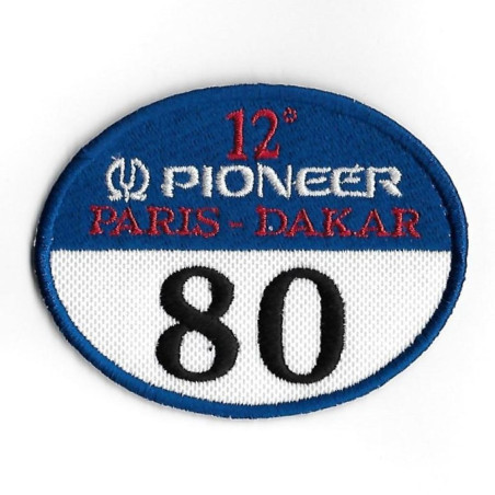 3440 Badge - Parche bordado de coser 84mmX67mm PARIS DAKAR 1990 YAMAHA 80