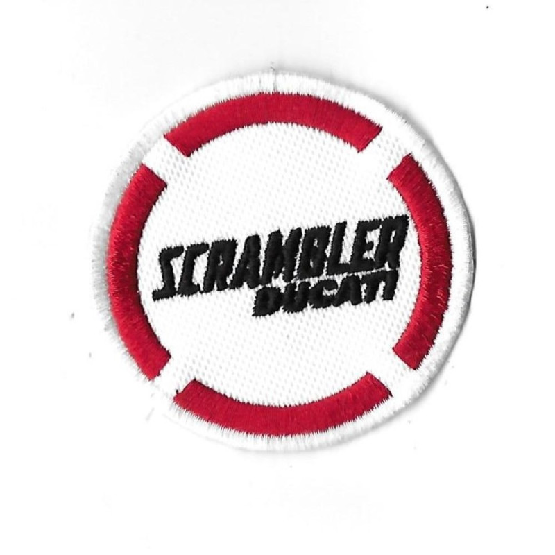 3456 Patch - badge emblema bordado para coser 65mmX65mm DUCATI SCRAMBLER