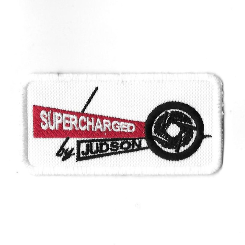 3506 Embroidered Badge - Patch Sew On 100mmX50mm SUPERCHARGED BY JUDSON