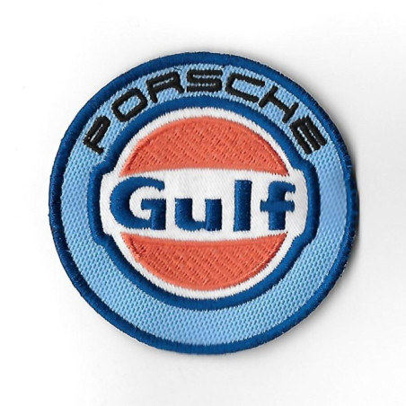 3549 Badge - Parche bordado de coser 75mmx75mm  PORSCHE GULF