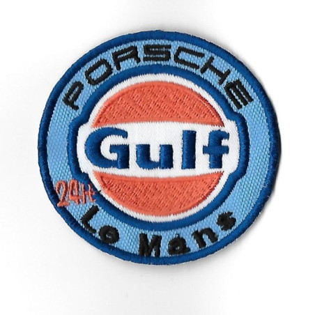 3550 Badge - Parche bordado de coser 75mmx75mm  PORSCHE GULF 24H LE MANS