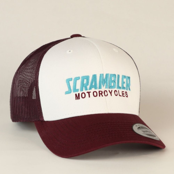 2915 BONÉ SCRAMBLER MOTORCYCLES RETRO TRUCKER ADULTO 6 PAINÉIS yupoong classics