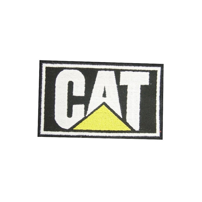 Patch écusson JCB Rectangle - Dimensions 8,5 X 3 Cm - à Coudre Ou à Coller - Neuf