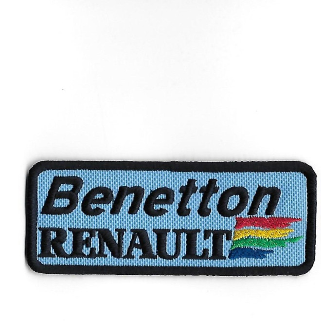3588 Embroidered Badge - Patch Sew On 100mmX40mm TEAM BENETTON RENAULT F1