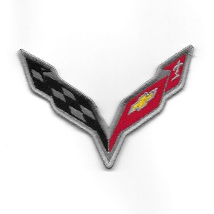 2235 Patch - badge emblema bordado para coser 106mmX71mm CHEVROLET CORVETTE 7º GENERATION