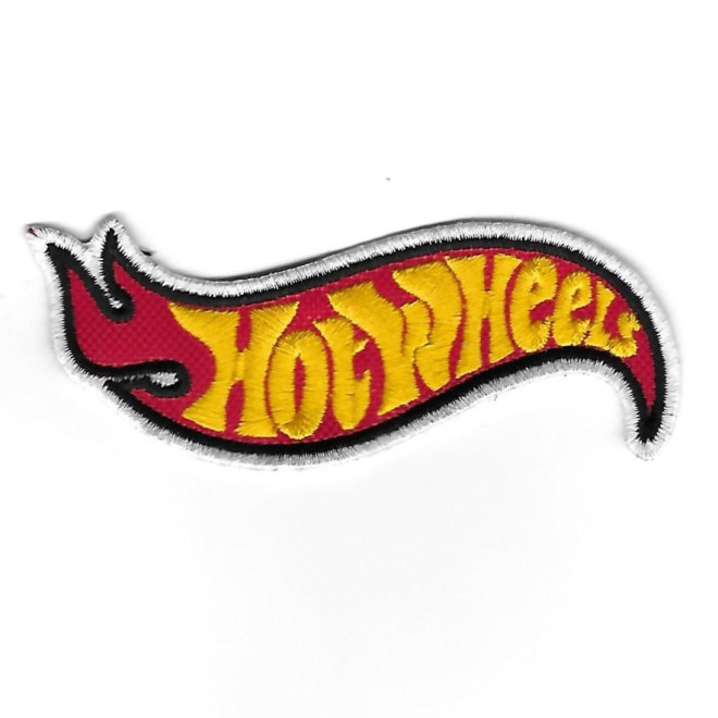 3611 Badge à coudre - Patch écusson brodé 100mmX40mm HOTWHEELS - HOT WHEELS