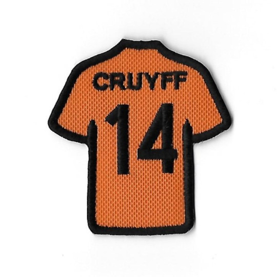 3616 Badge - Parche bordado de coser  65mmX60mm  nº14 JOHAN CRUYFF holanda
