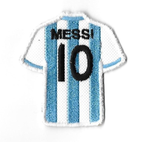 3621 Badge - Parche bordado de coser  65mmX60mm  nº10 MESSI argentina