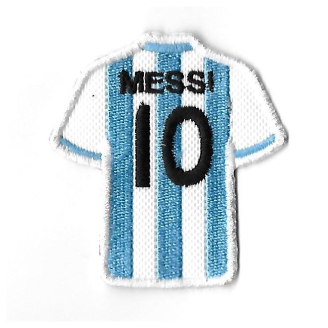 3621 Patch - badge emblema bordado para coser 65mmX60mm   nº10 MESSI argentina