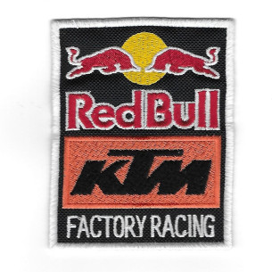 3632 Badge à coudre - Patch écusson brodé 100mmX80mm RED BULL KTM FACTORY RACING