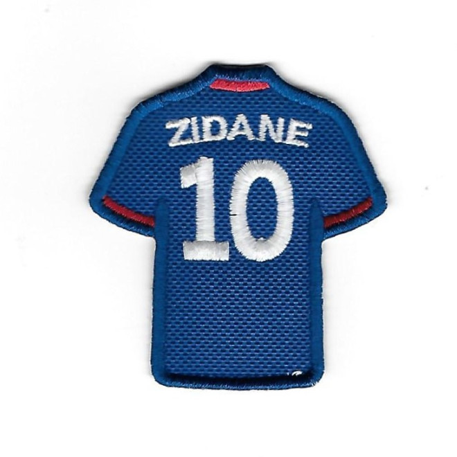 3637 Badge - Parche bordado de coser  65mmX60mm nº10 ZINEDINE ZIDANE francia