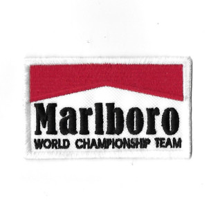 3642 Badge - Parche bordado de coser 87mmX53mm MARLBORO F1 WORLD CHAMPIONSHIP TEAM