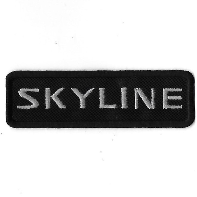 3668 Badge - Parche bordado de coser 100mmX30mm SKYLINE NISSAN DATSUN