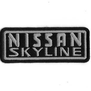 3670 Patch - badge emblema bordado para coser 100mmX40mm NISSAN SKYLINE DATSUN