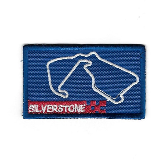 3712 Patch - badge emblema bordado para coser 75mmX44mm CIRCUITO SILVERSTONE INGLATERRA