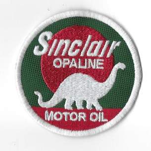 3713 Badge à coudre - Patch écusson brodé  75mmX75mm SINCLAIR OPALINE MOTOR OIL