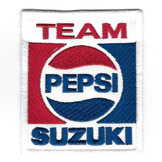 3719 Embroidered Badge - Patch Sew On 80mmX67mm TEAM PEPSI SUZUKI MOTO GP