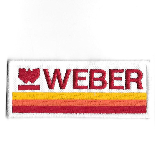 3743 Patch - badge emblema bordado para coser 100mmX40mm WEBER CARBURATTORS