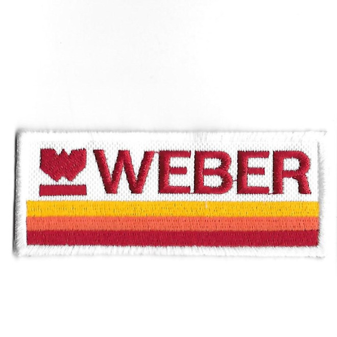 3743 Embroidered Badge - Patch Sew On 100mmX40mm WEBER CARBURATTORS