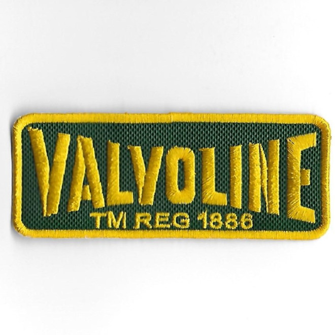 3749 Embroidered Badge - Patch Sew On 100mmX40mm VALVOLINE