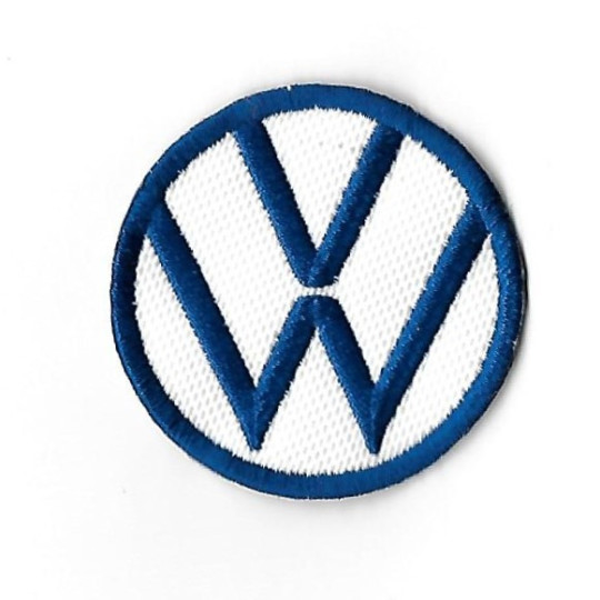 3752 Embroidered Badge - Patch Sew On 50mmX50mm VW VOLKSWAGEN