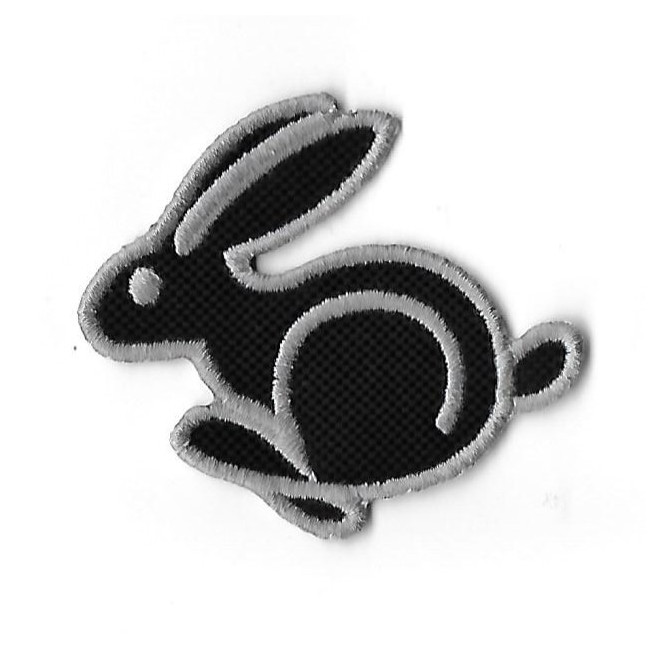 3756 Embroidered Badge - Patch Sew On 63mmX56mm VW VOLKSWAGEN RABBIT