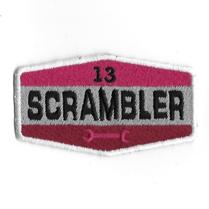 3761 Badge à coudre - Patch écusson brodé 87mmX50mm SCRAMBLER 13