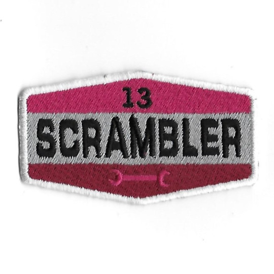 3761 Embroidered Badge - Patch Sew On 87mmX50mm SCRAMBLER 13