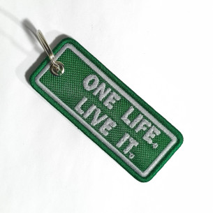 3786 porte clé 100mmX40mm ONE LIFE. LIVE IT.
