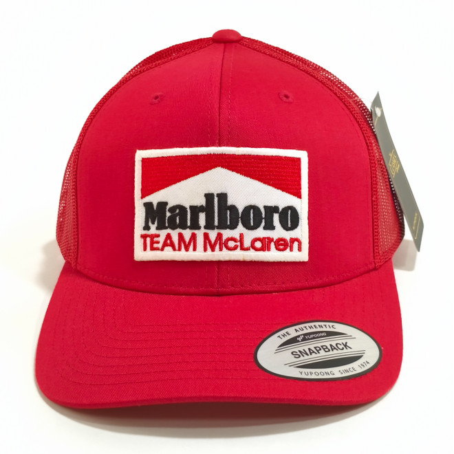 3906 GORRA  MARLBORO TEAM MAC LAREN  RETRO TRUCKER 6 PANELES ADULTO yupoong classics
