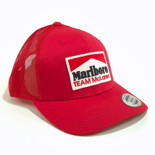 3906 BONÉ MARLBORO TEAM MAC LAREN RETRO TRUCKER ADULTO 6 PAINÉIS yupoong classics