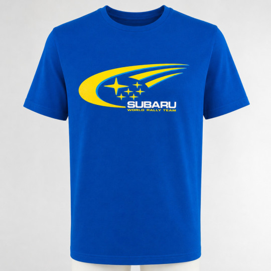 3922 t-shirt SUBARU WORLD RALLY TEAM impreza algodão bio